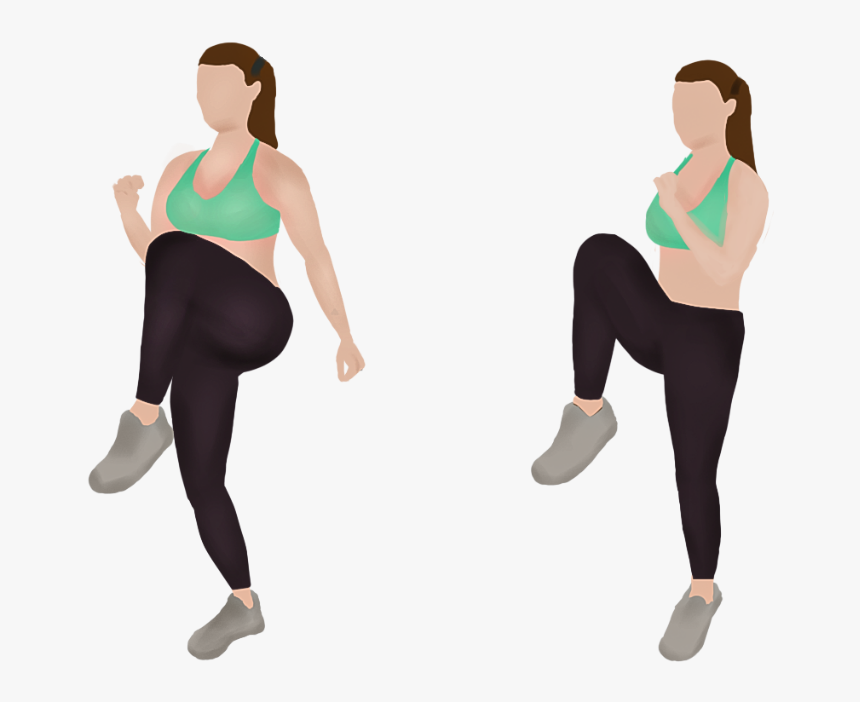 High Knees - Running, HD Png Download
