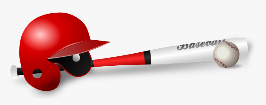 Remix Of Baseball By Gnokii Clip Arts - Baseball Helmet And Bat, HD Png Download