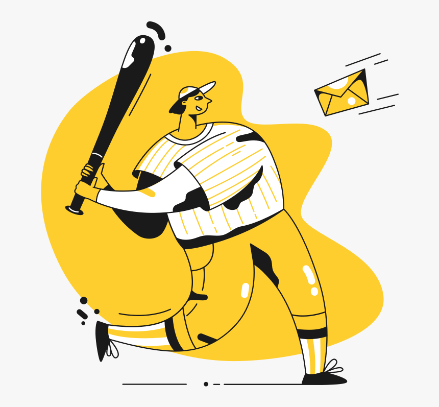 Transparent Baseball Bat Clip Art - Unsubscribe Illustration, HD Png Download