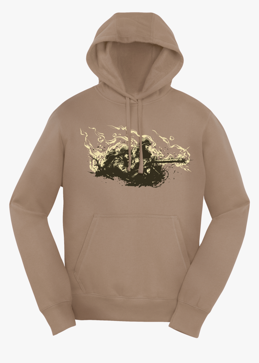 Wwii Comic Machine Gun Hoodie, HD Png Download