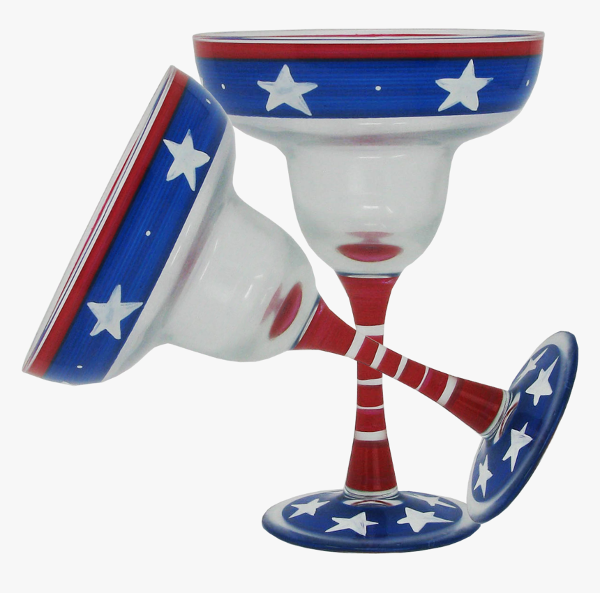 Stars/stripes Margarita Glass Patriotic Collection - Wine Glass, HD Png Download