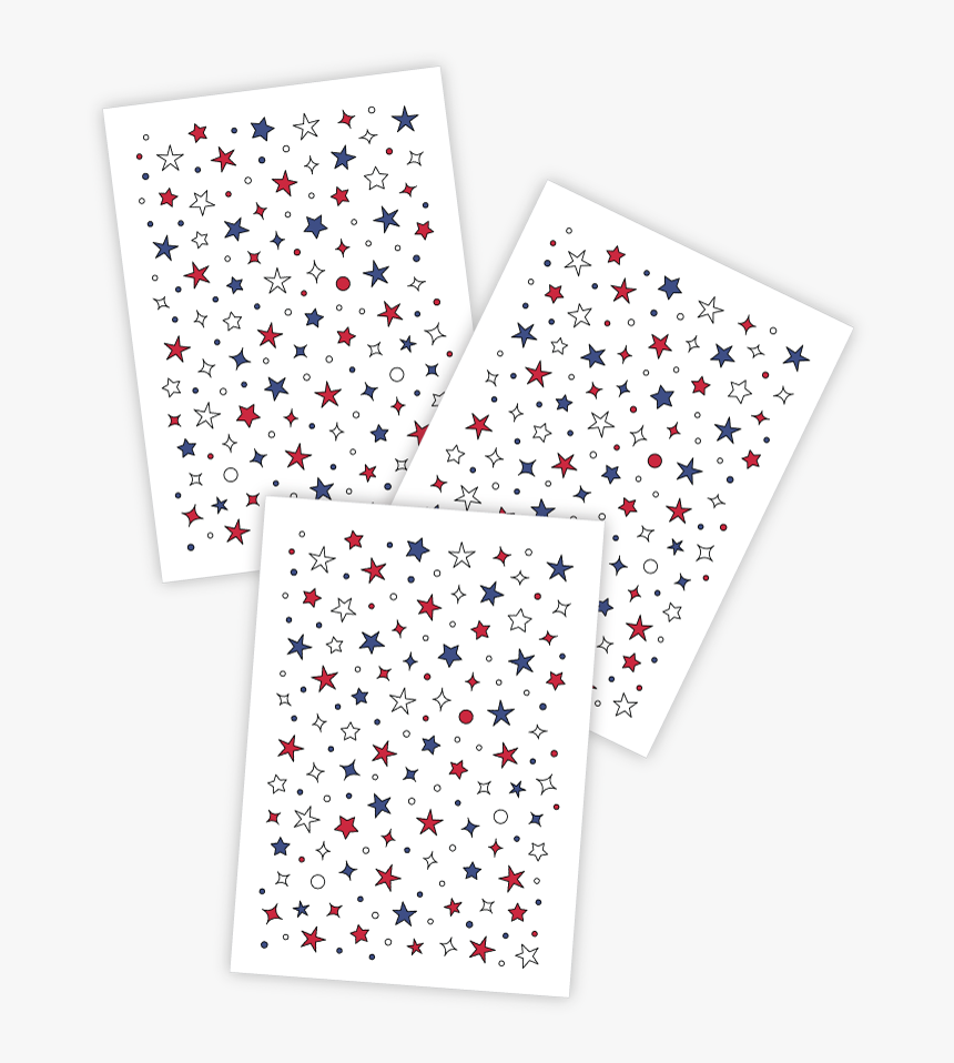 Temporary Star Freckles Tattoos For Kids In Us Flag - Freckle, HD Png Download