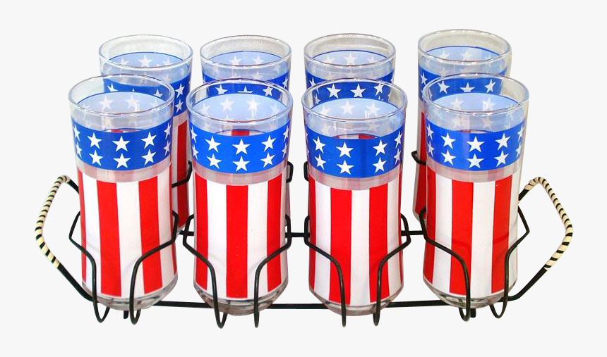 Libbey Set Patriotic Stars And Stripes Glass Tumblers - Old Fashioned Glass, HD Png Download