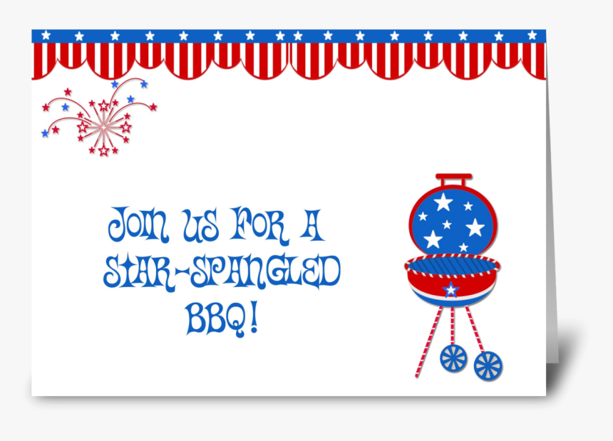 Patriotic Barbecue Invitation Greeting Card, HD Png Download