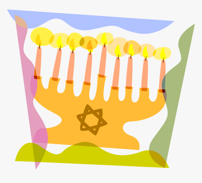 Vector Illustration Of Jewish Chanukah Hanukkah Menorah, HD Png Download
