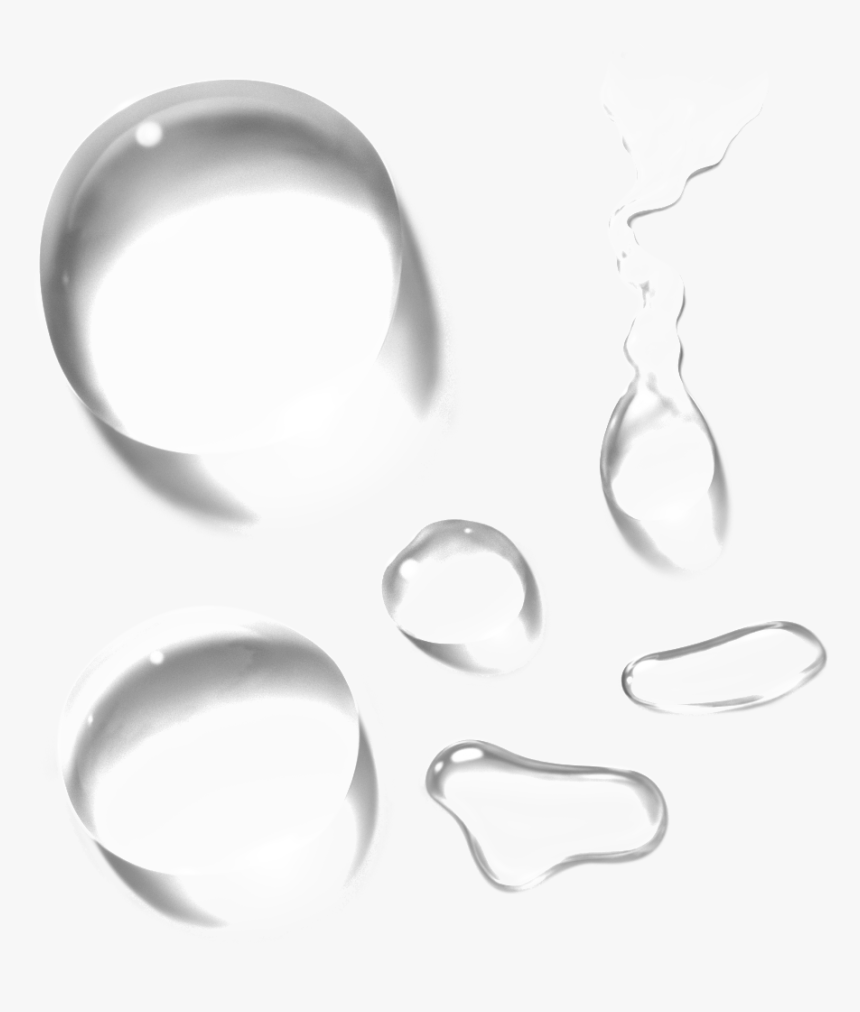 Solid White Water Drop Cartoon Transparent - Still Life Photography, HD Png Download