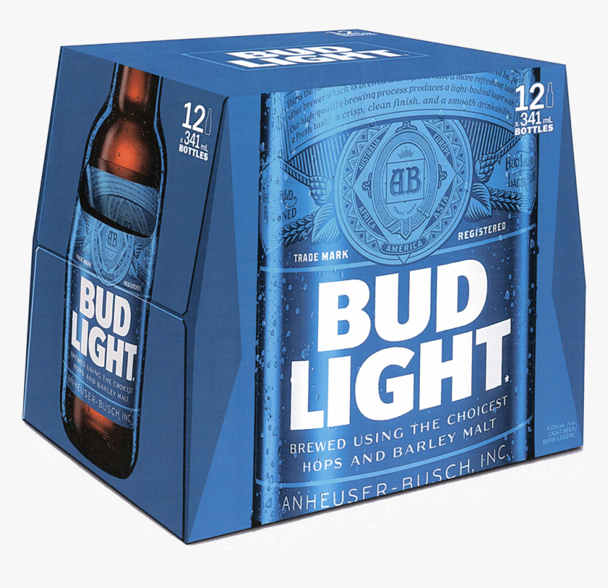 Bud Light 12 X 341 Ml - Guinness, HD Png Download