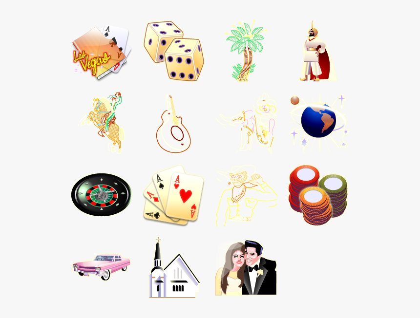 Las Vegas Icons Png, Transparent Png