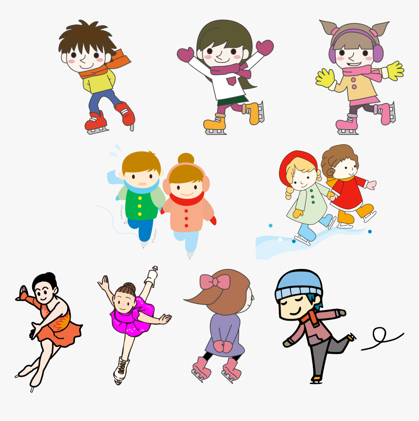 Skate Clipart Cool Person - Winter Games Clipart, HD Png Download