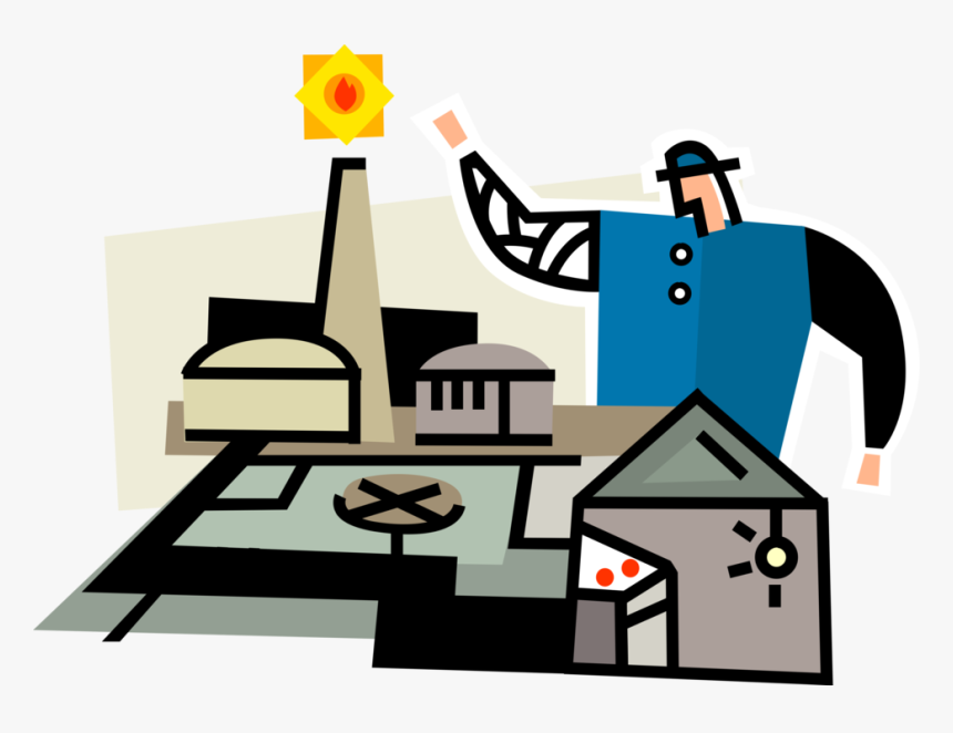 Vector Illustration Of Nuclear Energy Power Plant Technician, HD Png Download