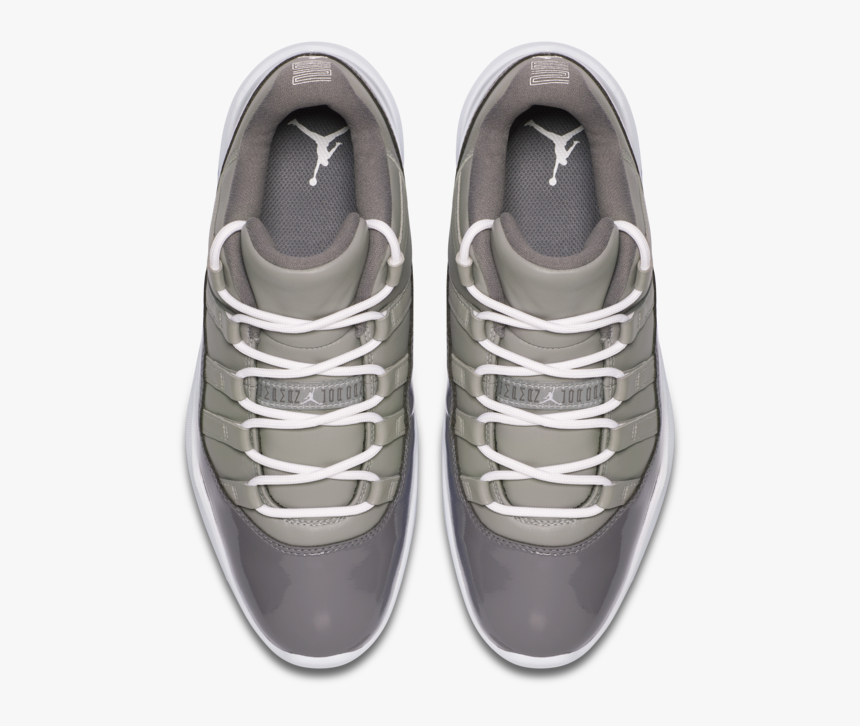 Air Jordan Grey - Jordan 11 Low Grey Grades School, HD Png Download