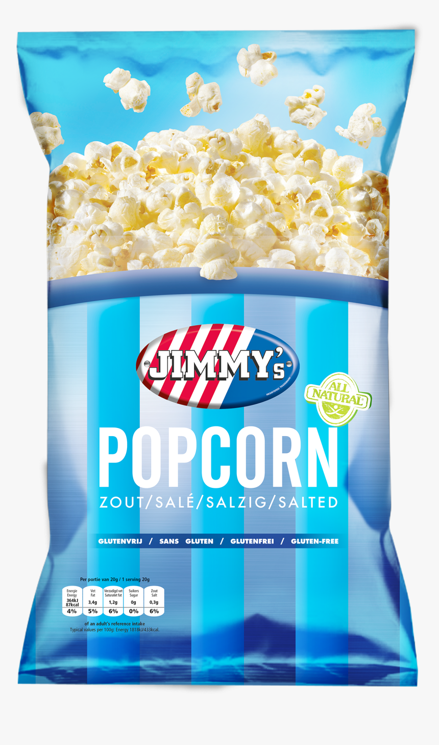Transparent Bag Of Popcorn Clipart - Jimmys Popcorn, HD Png Download