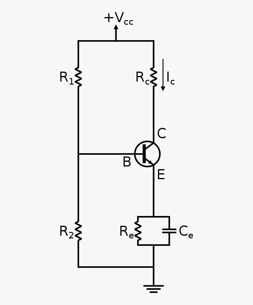 Transparent White Divider Line Png - Fixed Bias Circuit Diagram, Png Download