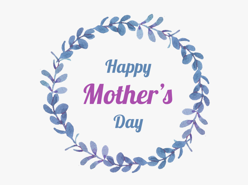 Special Mother S Day Watercolor Wreath Vector, Special, - Wreath Vector Png Blue, Transparent Png