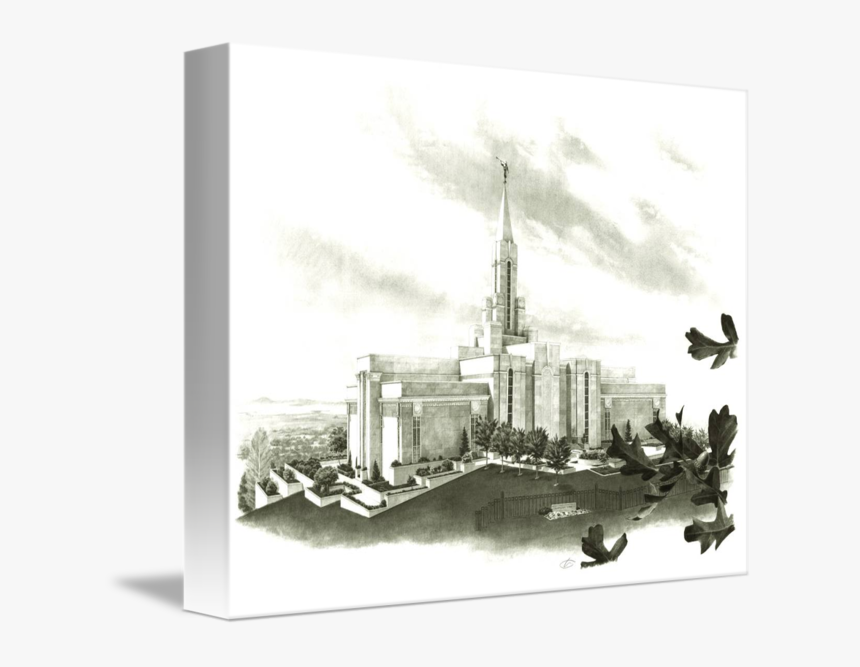 Bountiful Utah Temple In Sepia Lds Mormon By Craig - Bountiful Utah Lds Bountiful Temple Pictures Pencil, HD Png Download