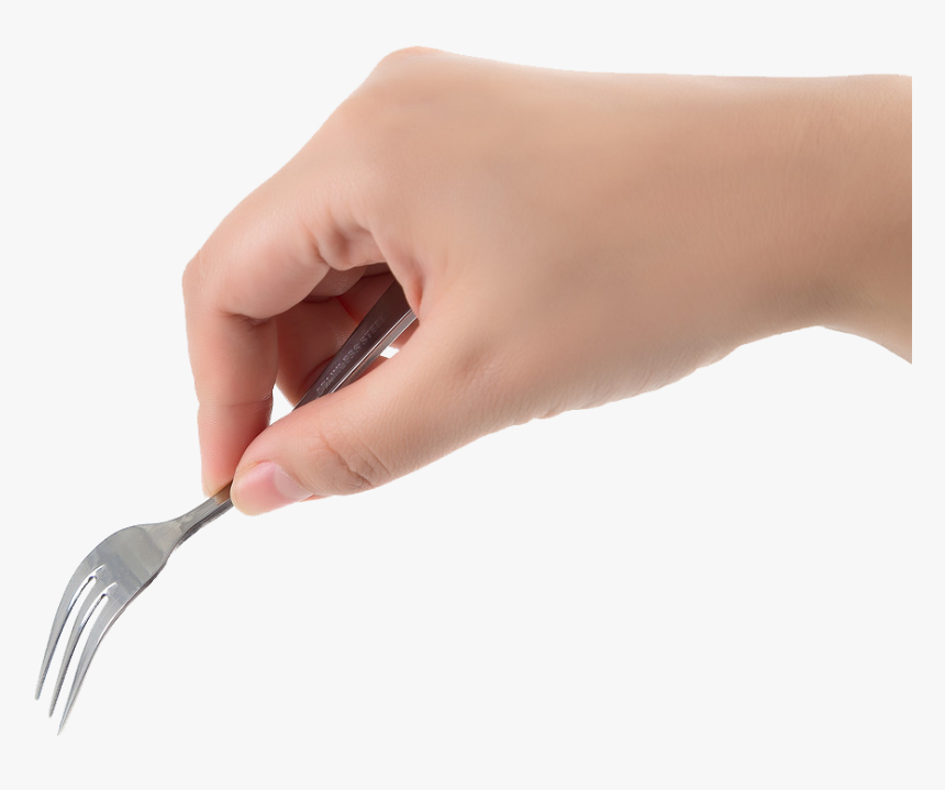 Transparent Hand Holding Something Clipart - Hand Holding Fork Png, Png Download