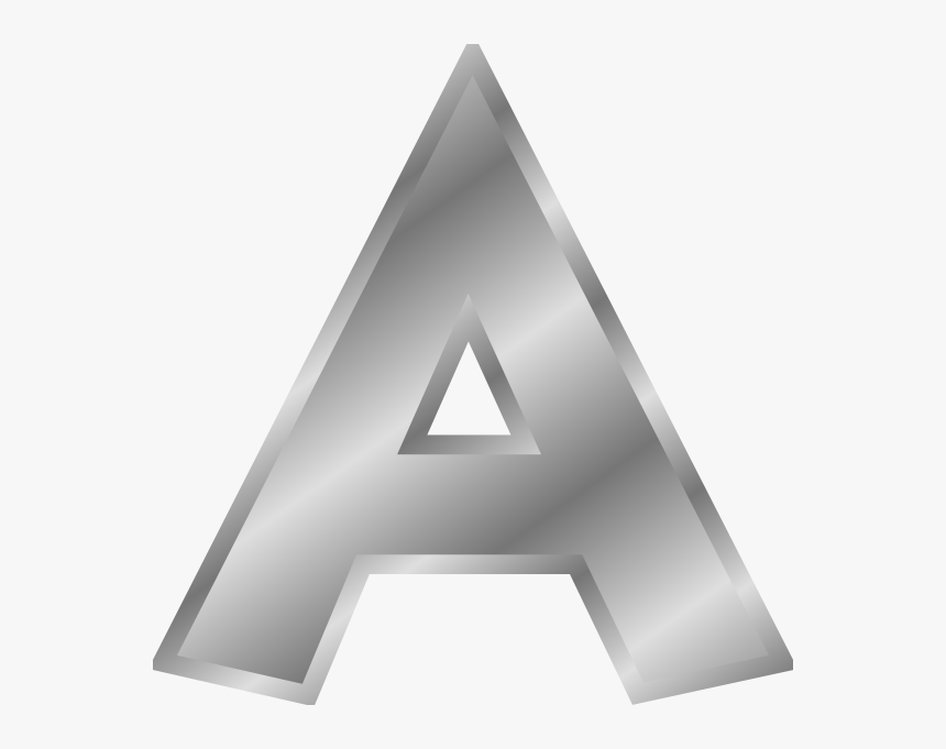 Historic Letter Clip Art - Letter A In Silver, HD Png Download