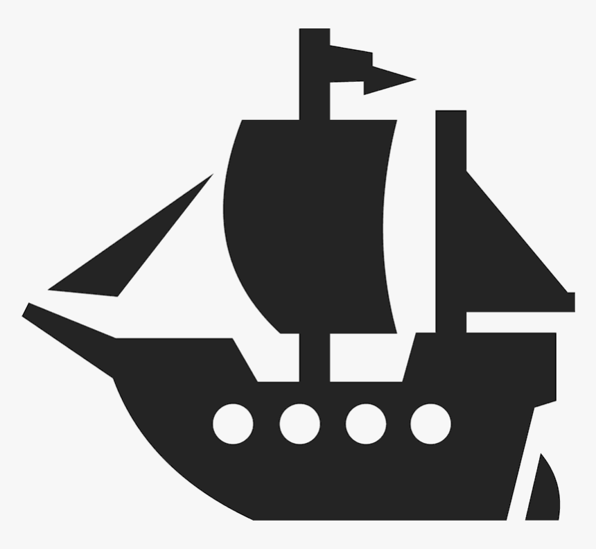 Black Transparent Ship Png, Png Download