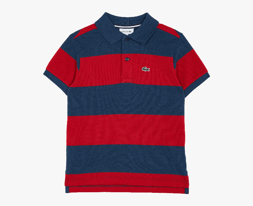 Navy & Red Striped Petit Pique Polo Shirt - Polo Shirt, HD Png Download