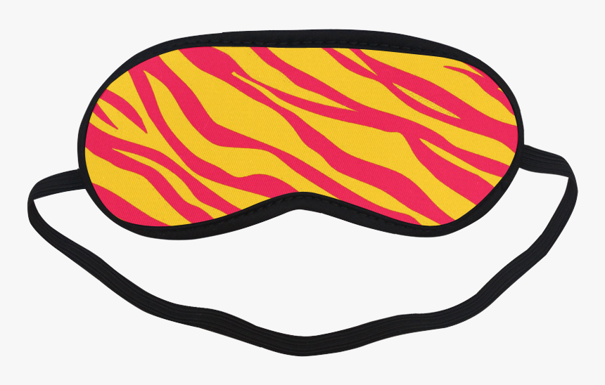 Red On Orange Zebra Stripes Sleeping Mask - Funny Sleeping Eye Mask Design, HD Png Download