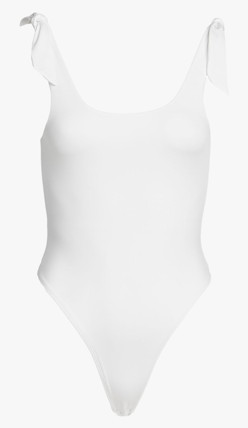 Bow Tie Bodysuit In Colour Bright White - Maillot, HD Png Download