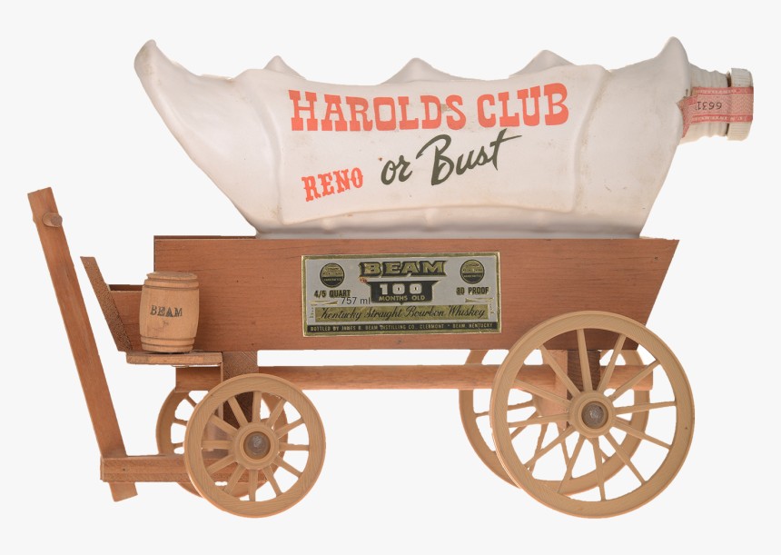 Jim Beam Bourbon Harolds Club Reno Or Bust Covered - Cart, HD Png Download