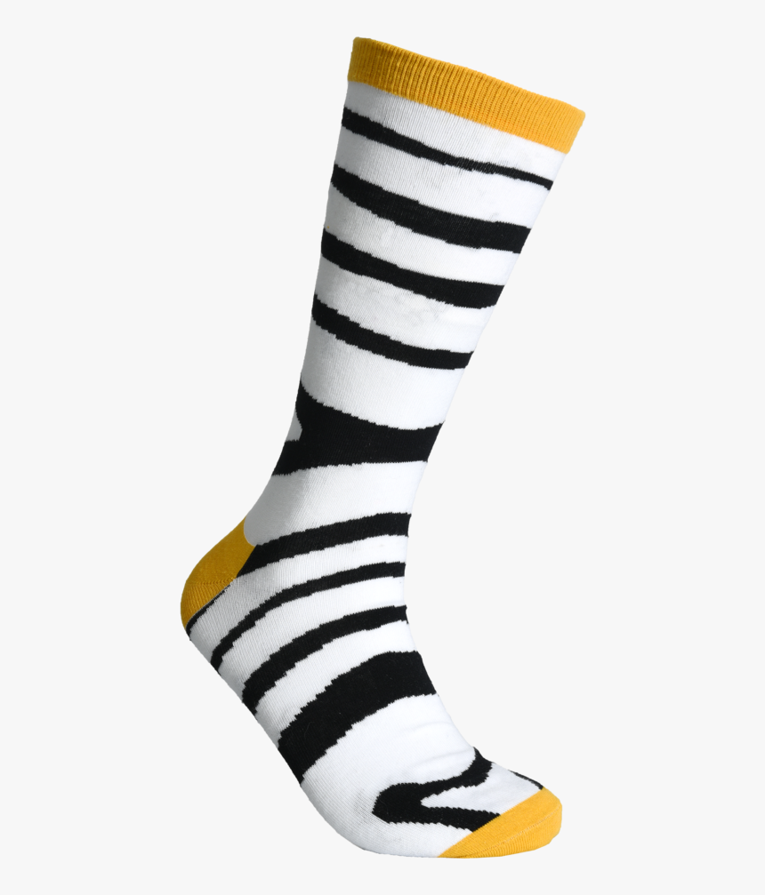 Zebra Stripe Sock - Sock, HD Png Download