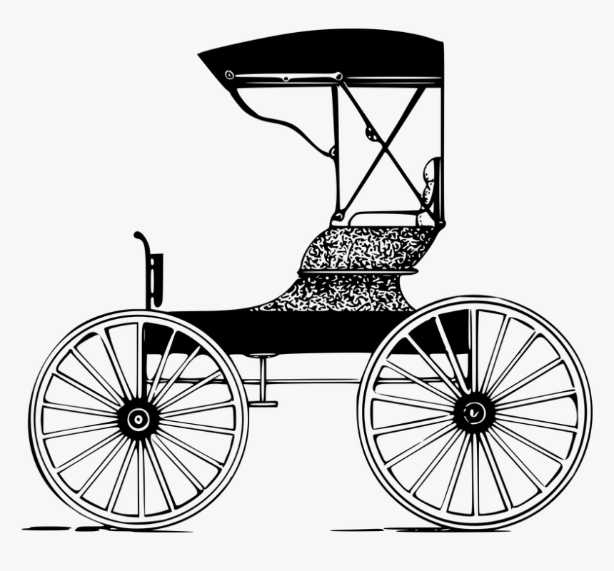 Wagon Clipart Outline - Old Carriage Clipart, HD Png Download