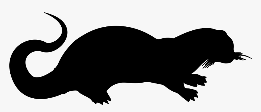Sea Weasel Mammal Shape - Ferret Silhouette Png, Transparent Png