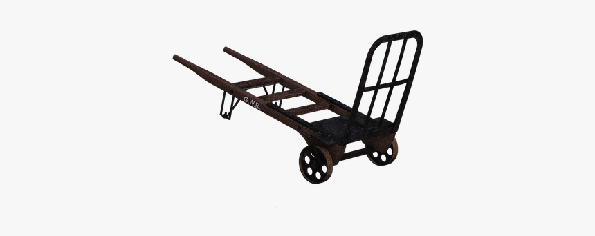 Cart, Sack Truck, Transport, Wooden Barrow, Digital - Cart, HD Png Download