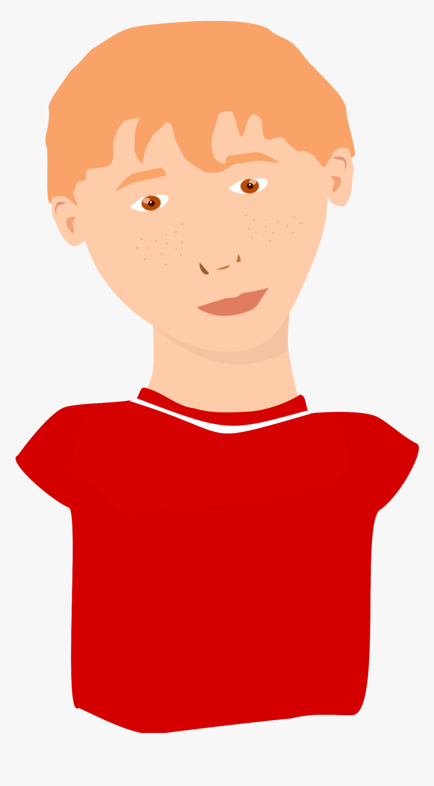 Garçon Roux Clip Arts - Ginger Hair Man Clipart, HD Png Download