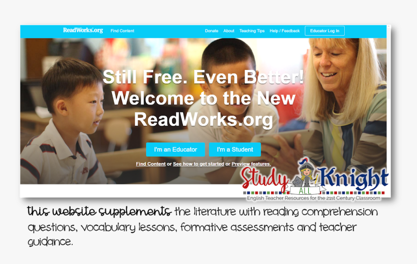 Image Of The Readworks - Child, HD Png Download , Transparent Png Image ...