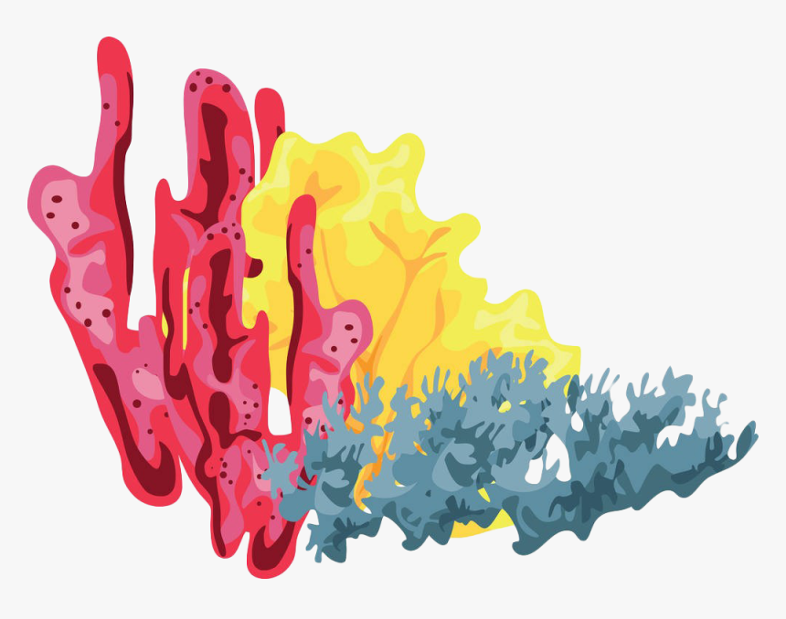 Seaweed Clipart Colorful - Coral Reef With No Background, HD Png Download