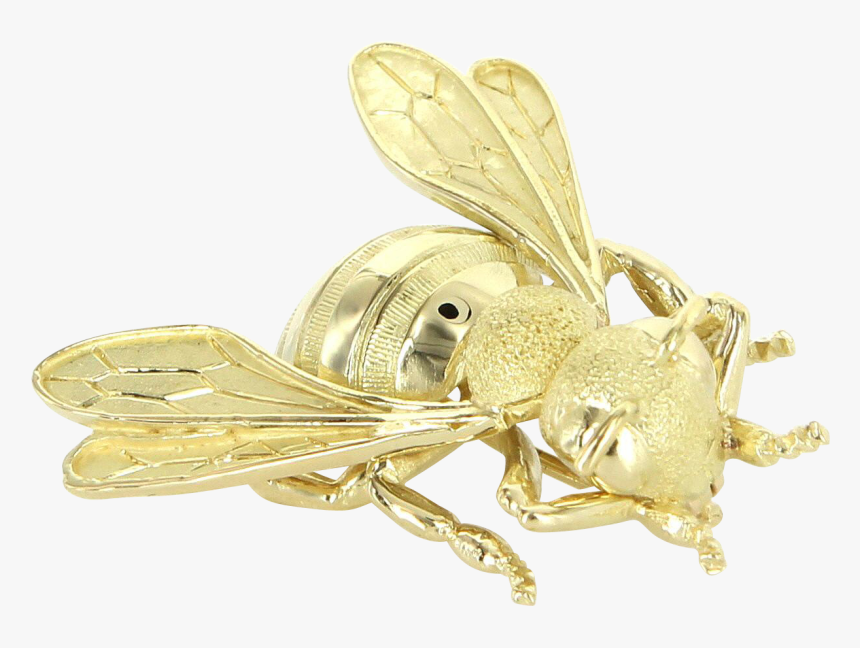 French Hallmarked Vintage Bumble Bee Insect Brooch - Membrane-winged Insect, HD Png Download