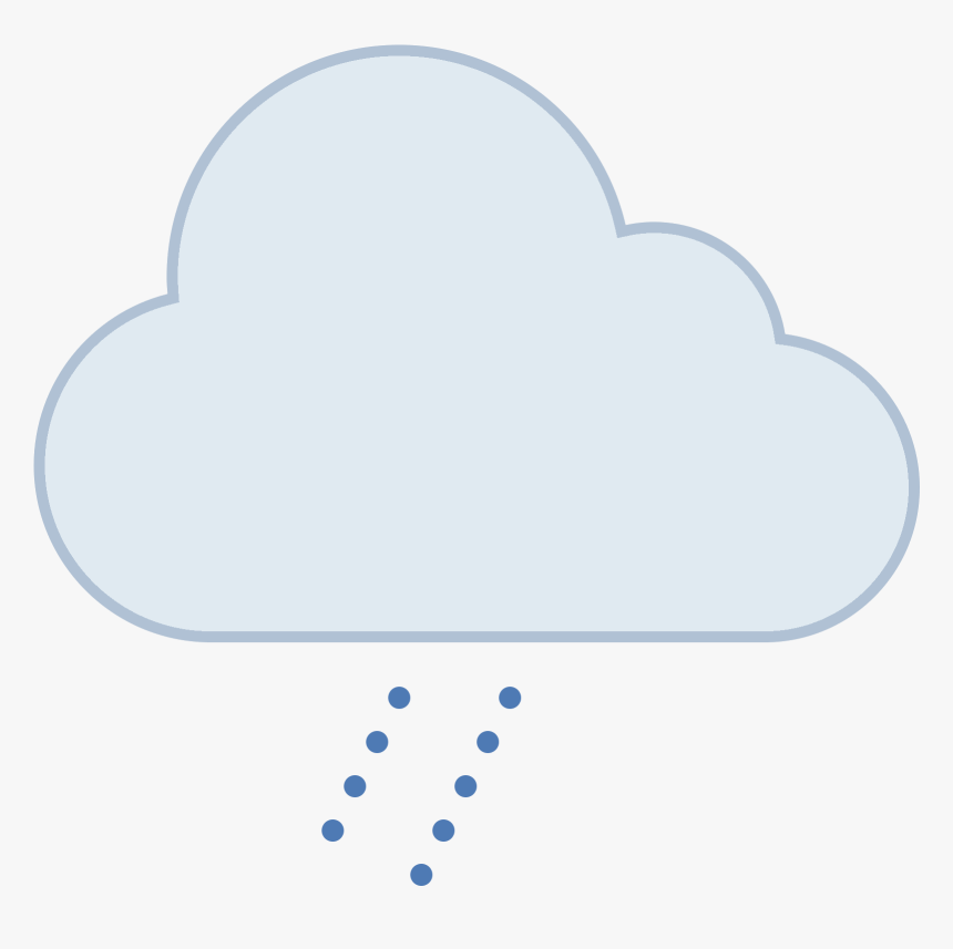 Rain Cloud Icon - Heart, HD Png Download