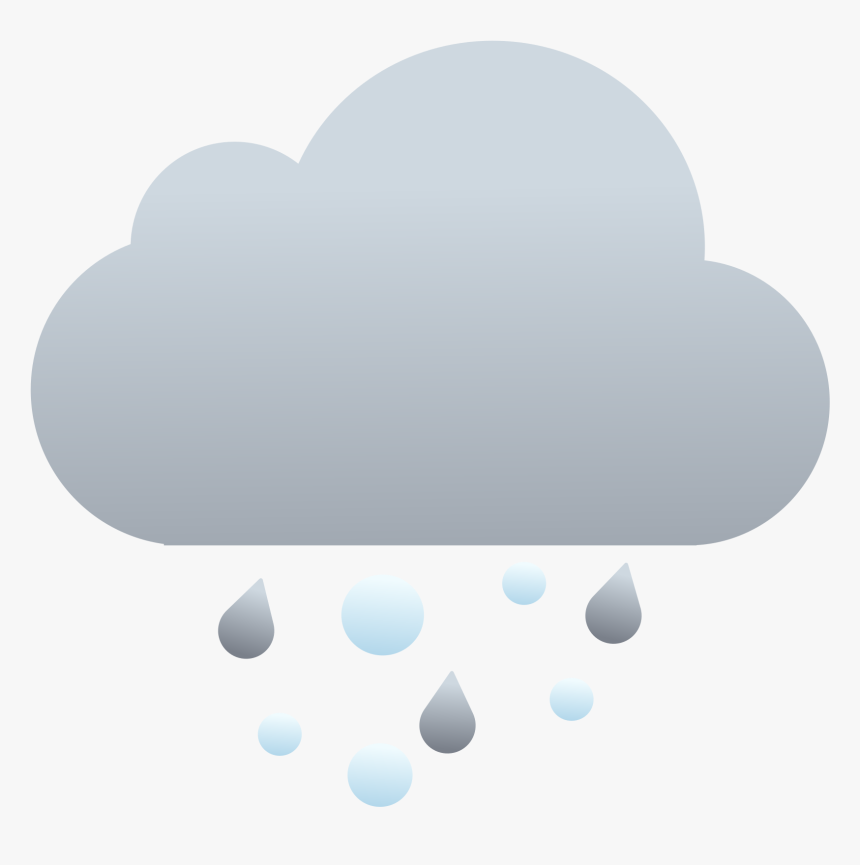 Ice Snow And Rain Cloud , Png Download - Heart, Transparent Png