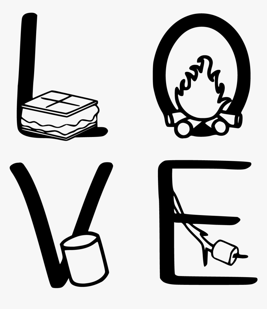 Ks I Love You Smore Font Moon Dark, HD Png Download