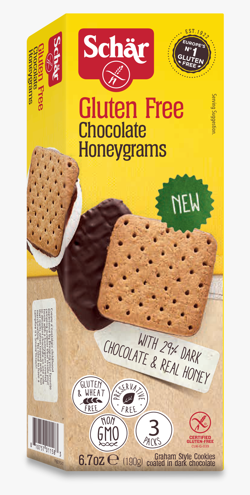 Schar Gluten Free Chocolate Honeygrams, - Schar Gluten Free Chocolate Honeygrams, HD Png Download