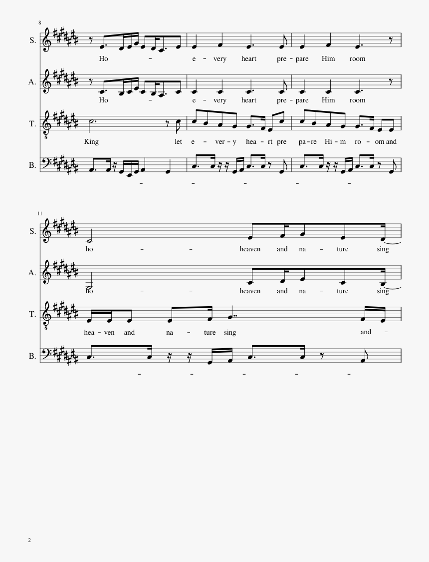 Joy To The World Pentatonix Sheet Music, HD Png Download