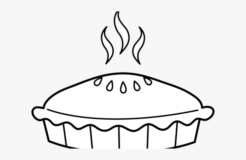 Pie Clipart Outline Pie Clipart Black And White, HD Png Download
