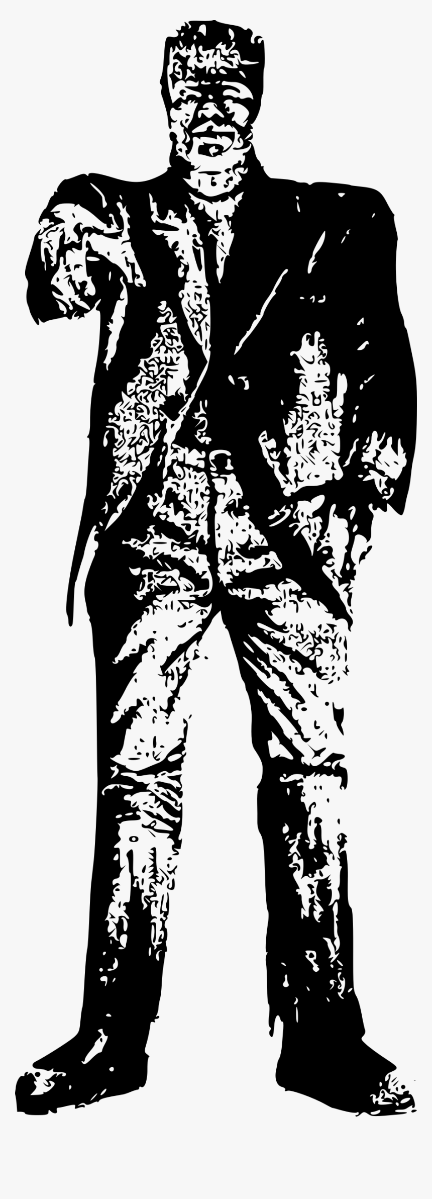 Frankenstein De Pie Clipart - Frankenstein Png, Transparent Png
