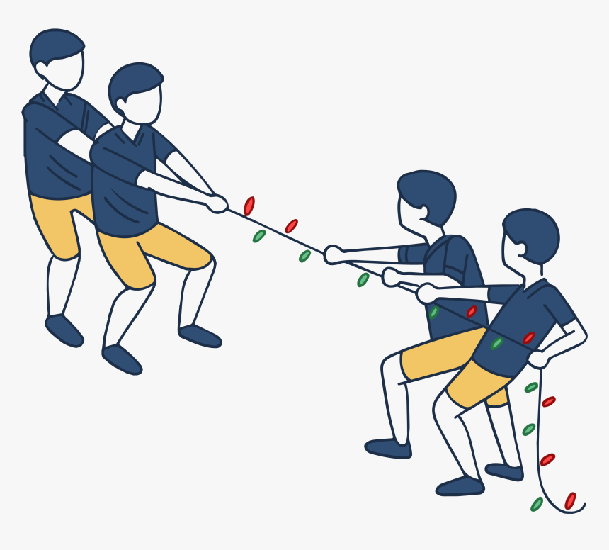 Christmas Light Tug Of War - Tug O War Transparent, HD Png Download