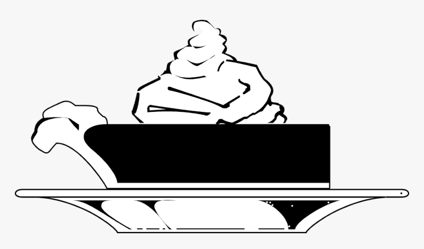 Apple Pie Clipart Black And White - Sitting, HD Png Download