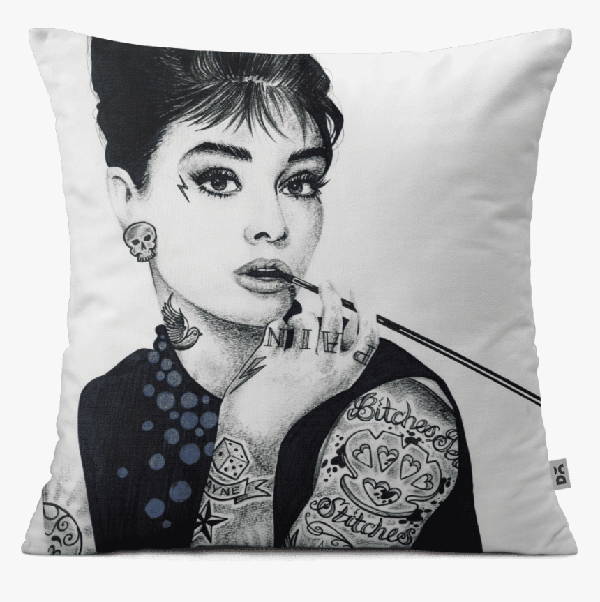 Tattooed Audrey Hepburn Print, HD Png Download