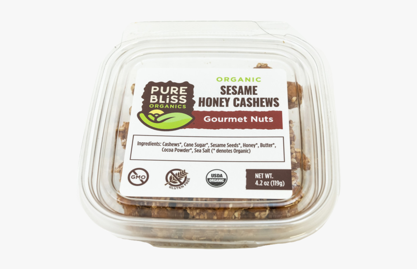 Organic Sesame Honey Cashews Gourmet Nuts - Pure Bliss Nuts, HD Png Download