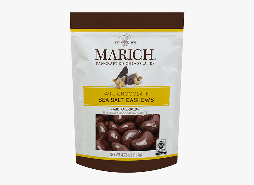 Dark Chocolate Sea Salt Cashews - Dark Chocolate Salted Cashews, HD Png Download