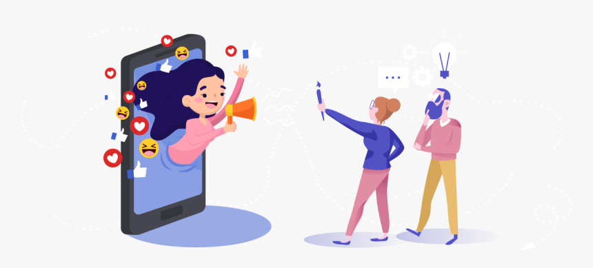 Sharing Social Media, HD Png Download