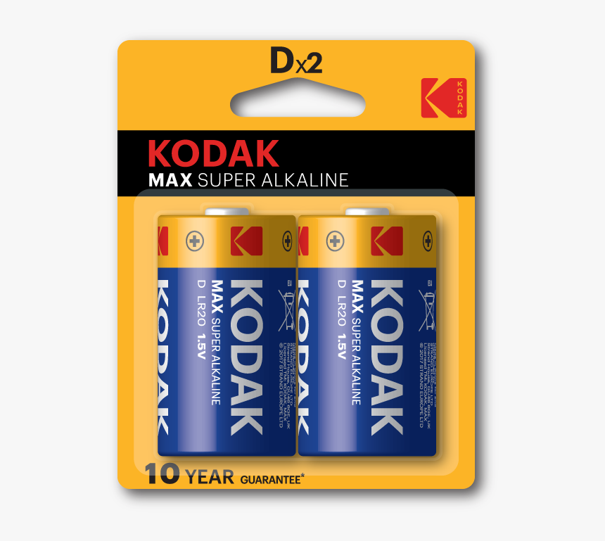 Kodak Max Alkaline D Battery - Kodak Max 9v Batteries Alkaline, HD Png Download