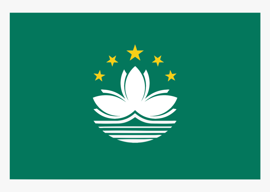 Macau Flag Logo Vector - Green Flag With Yellow Star, HD Png Download