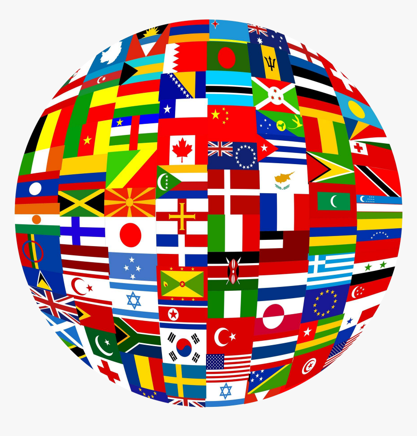 Flags Of The World - World With Flag, HD Png Download